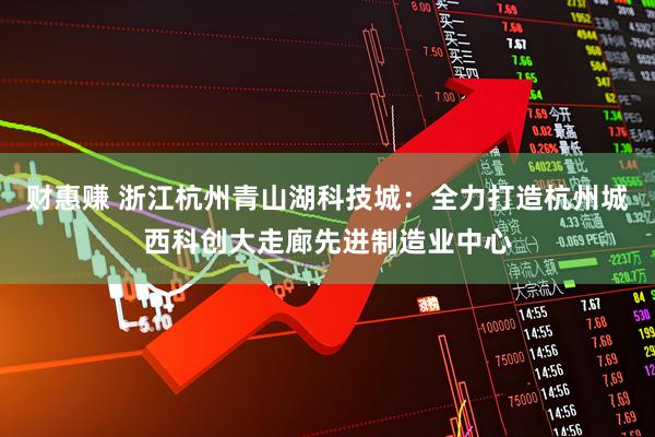 财惠赚 浙江杭州青山湖科技城:全力打造杭州城西科创大走廊先进制造业中心